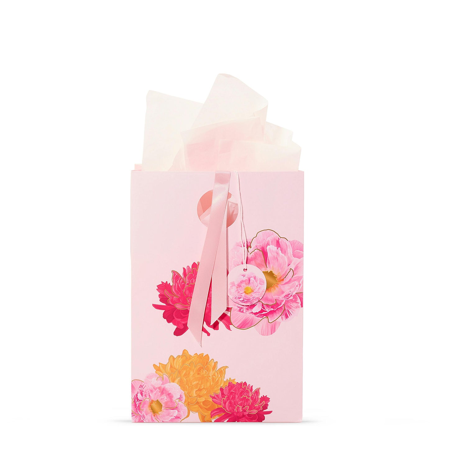 Pink Peony Floral Gift Bag 5A8S