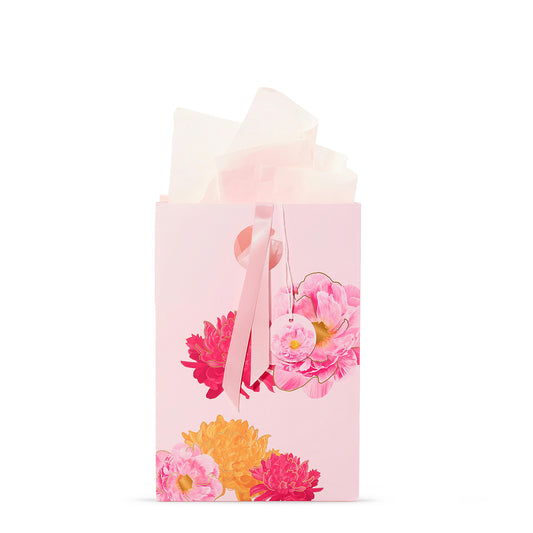 Pink Peony Floral Gift Bag 5A8S