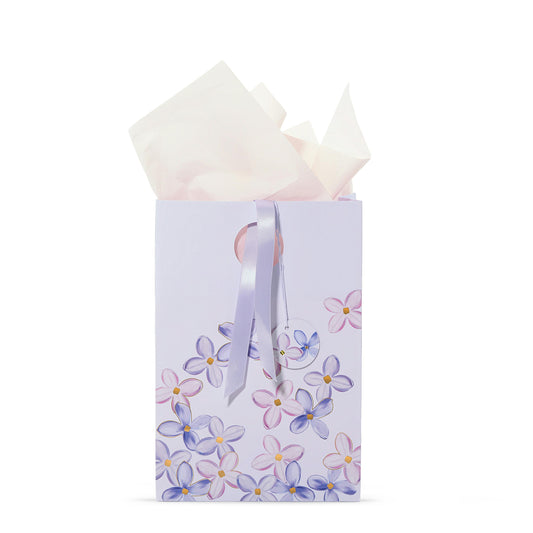 Purple Lilac Floral Gift Bag IJ0B